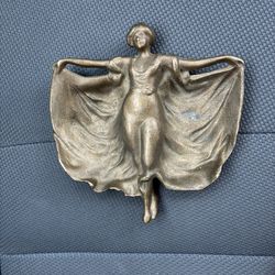 Antique Art Nouveau figural tray,