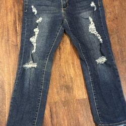 Joe’s Jeans Girls Size 14 Distressed Cropped Skinny Jeans