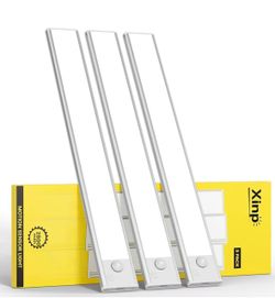 13.7 inch Under Cabinet Lighting 2800 mAh Rechargeable Closet Lights LED Magnetic Motion Activated, Battery Operated, Wireless Dimmable Under Counter