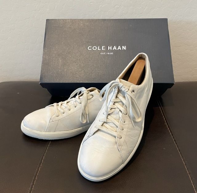 Cole Hahn Off White Leather Sneakers- 9 1/2