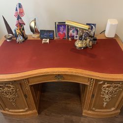 Antique Oak Executive Desk