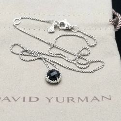 David Yurman Chatelaine Pendant Necklace with Black Onyx
