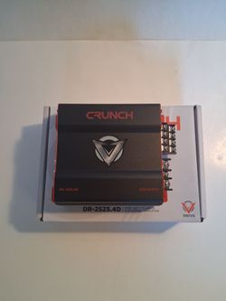 CRUNCH 2525 WATTS 4 CHANNEL BUILT IN CROSSOVER CAR AMPLIFIER
