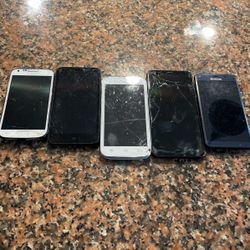 5 Broken Screen Smart Phones 