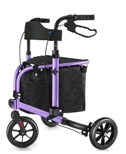 WALK MATE 3 Wheel Rollator Walker with Seat for Slim Seniors