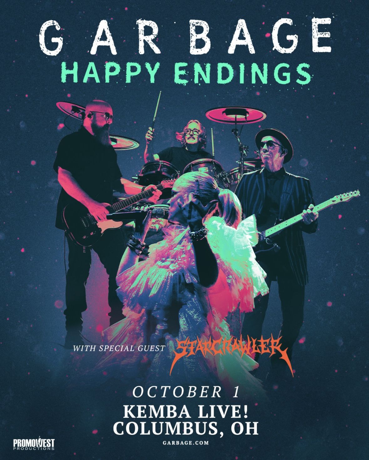 GARBAGE CONCERT TICKET ON 10/1 IN COLUMBUS