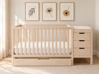 Carter’s Colby 4-in-1 Crib & Changer Combo • Crib/Mattress/Mat/Protectors/Frames