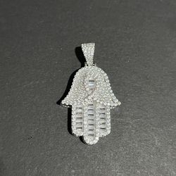 Hamsa Real .925 Silver Pendant Plata