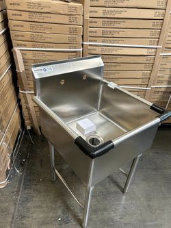 28" wide utility  sink Heavy Duty Commercial Sink NORDSTEEL NSF Stainless G16 New