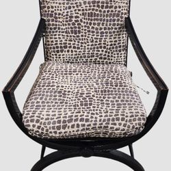 John Richard Armchair with Églomisé Arabesque Back