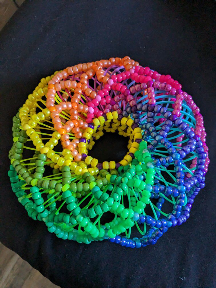 Kandi Rainbow Slinky Cage Cuff