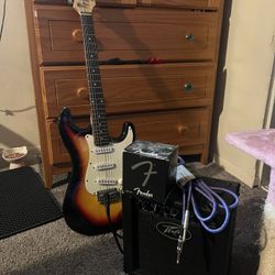 Mahar Electric Guitar With a guitar amplifier And A Brand New Guitar Cable And New Strings 6packet With A Guitar Adjustable Strap
