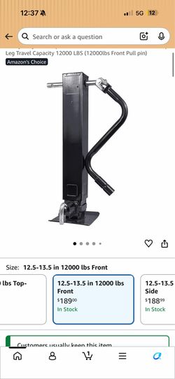 Heavy duty trailer jack