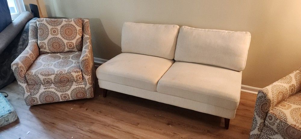 Couch And 2 Swivel Chairs