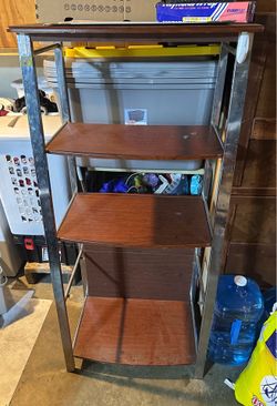 Stainless & wood Shelve