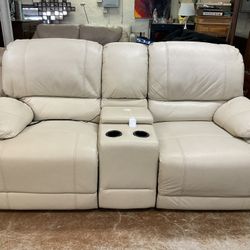 White Double Recliner 