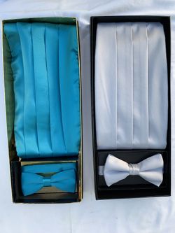 SILK CUMMERBUND WITH BOW TIE