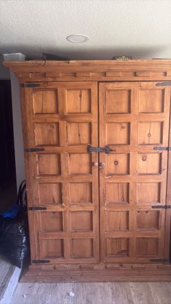 Wood Spanish style cabinet