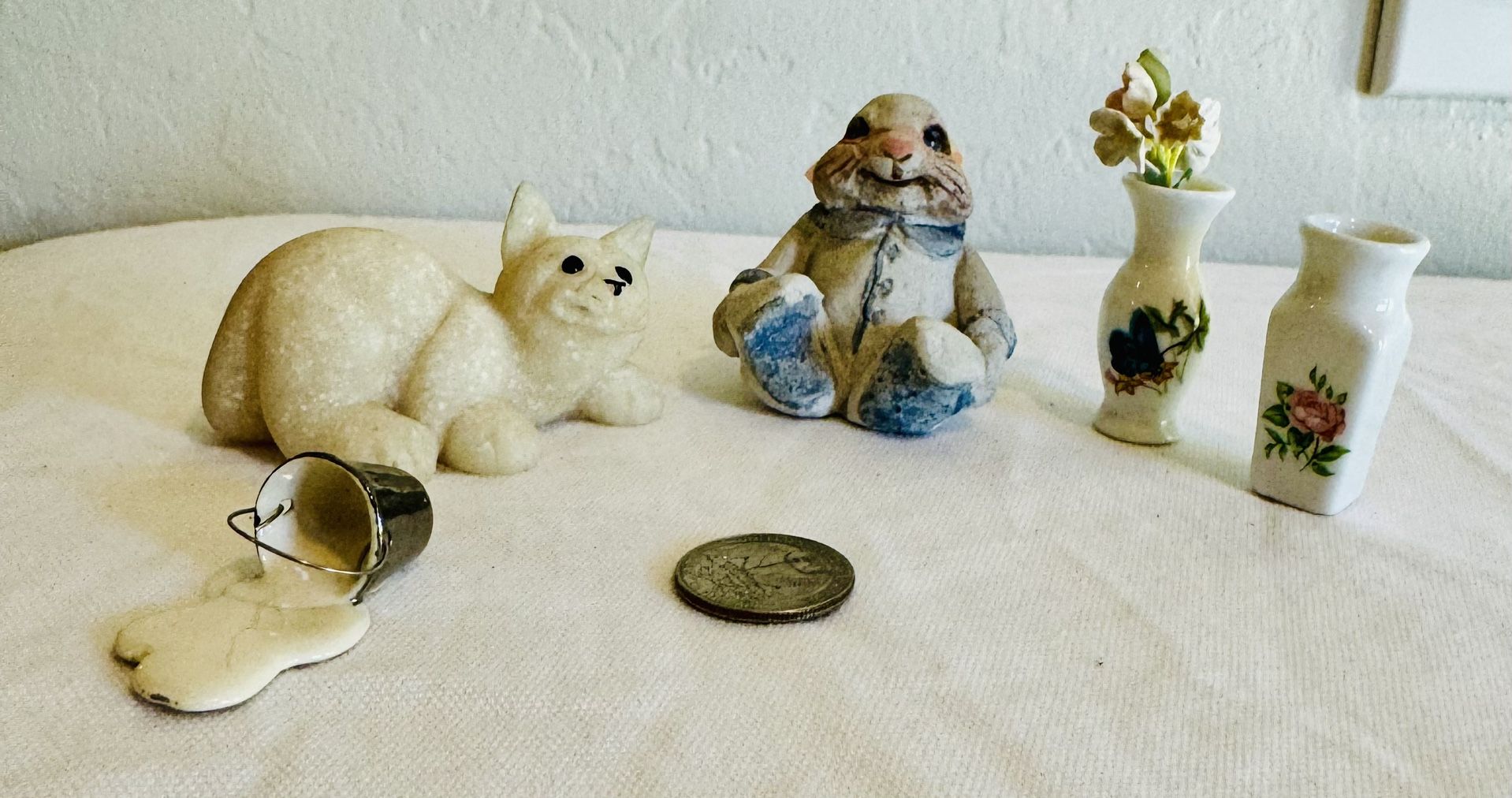 lot vintage figurines and miniatures