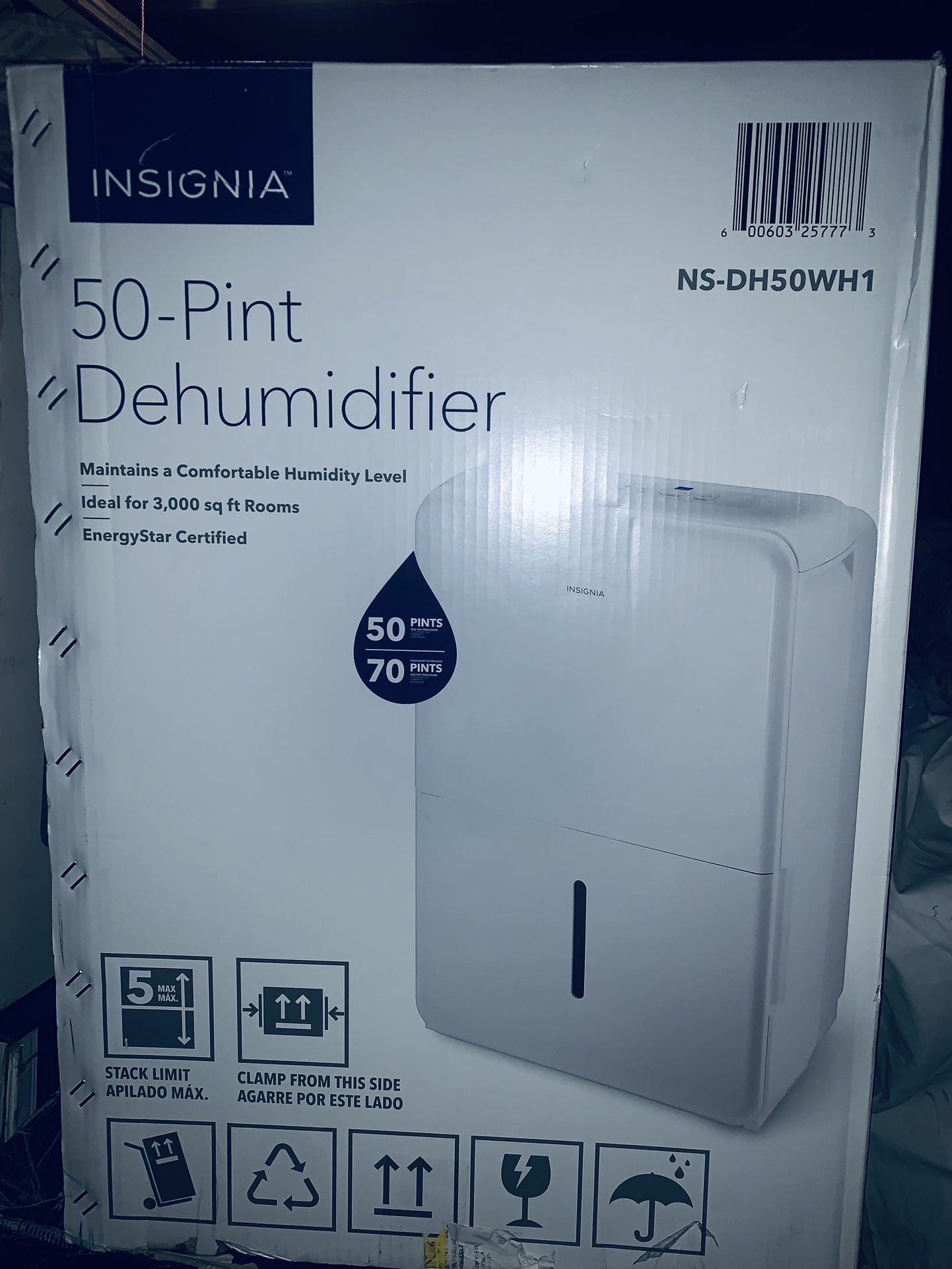 Insignia 50 Pint Dehumidifier