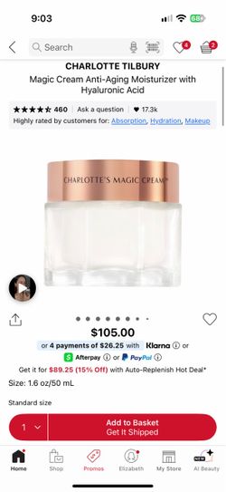 Charlotte Tilbury Magic Cream Moisturizer 50mL