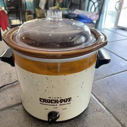Crock-pot with removal server.