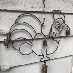 Vintage Rustic Rooster Wind Chime Bells