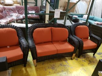 New 3pc outdoor patio furniture set sunbrella fabric tax included