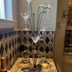 Elegant Glass Margarita/Martini Stand 