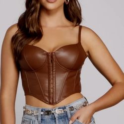 New Brown Corset Top