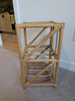 Rattan side table