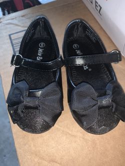 Black toddler flats