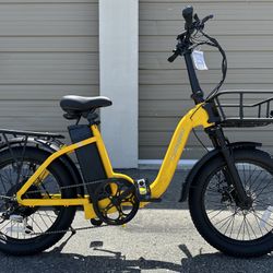 DAYWINS MG7609 500 Watts Folding Electric Bike In Yellow 