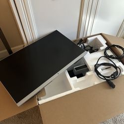 Two HP EliteDisplay E243 23.8 Inch IPS LED Backlit Monitor Silver