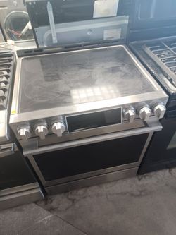 LG Stainless steel Slide in glasstop oven/range