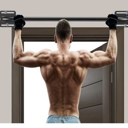 Heavy Duty Wall Mounted Pull Up Bar for Doorway - Fully Welded Construction Strength Training Pull-Up Bars, 1.25-Inch Durable Steel Tubing -with 4.8”