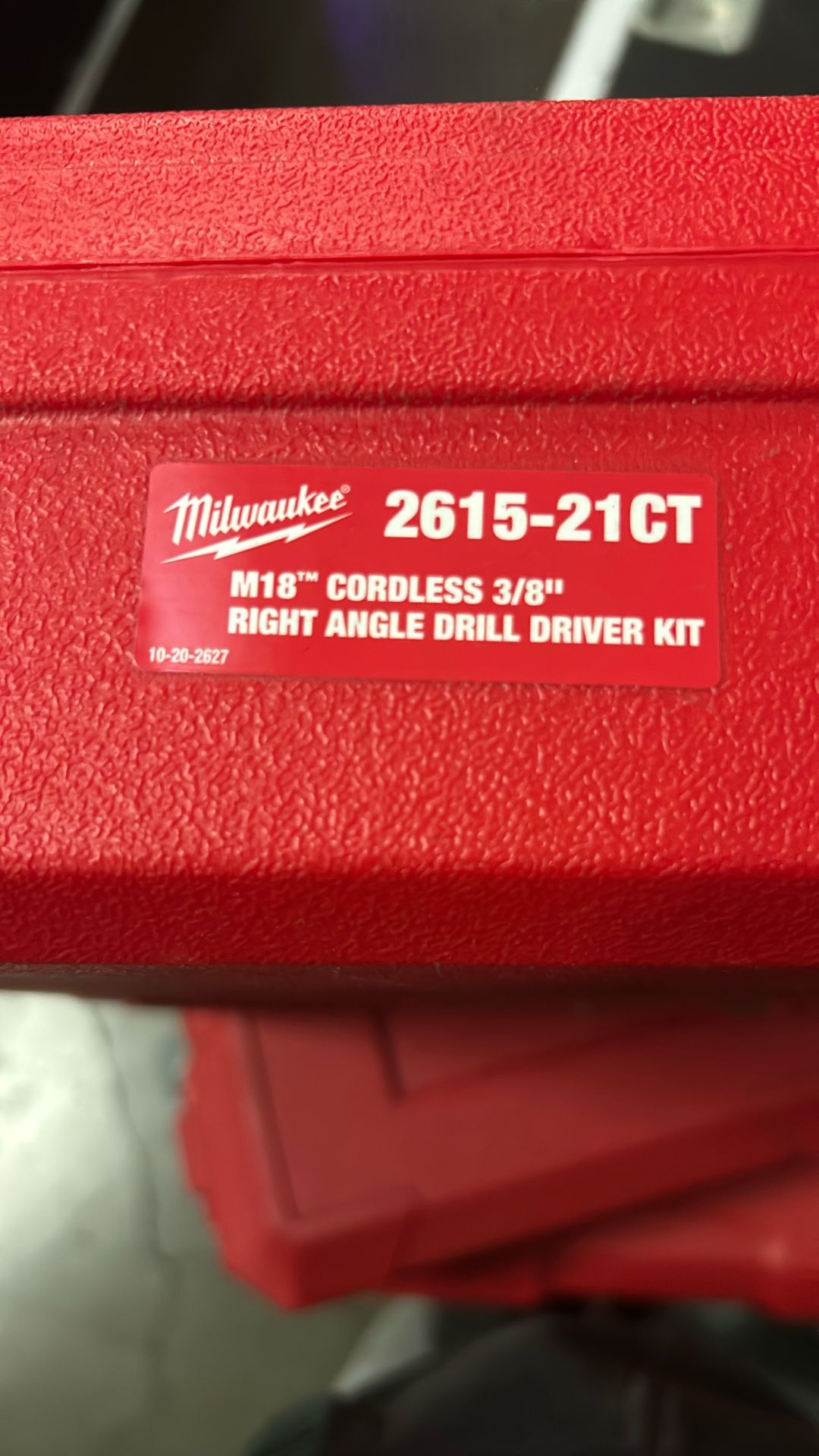 Empty M18 Cordless 3/8 Right Angle Drill Case