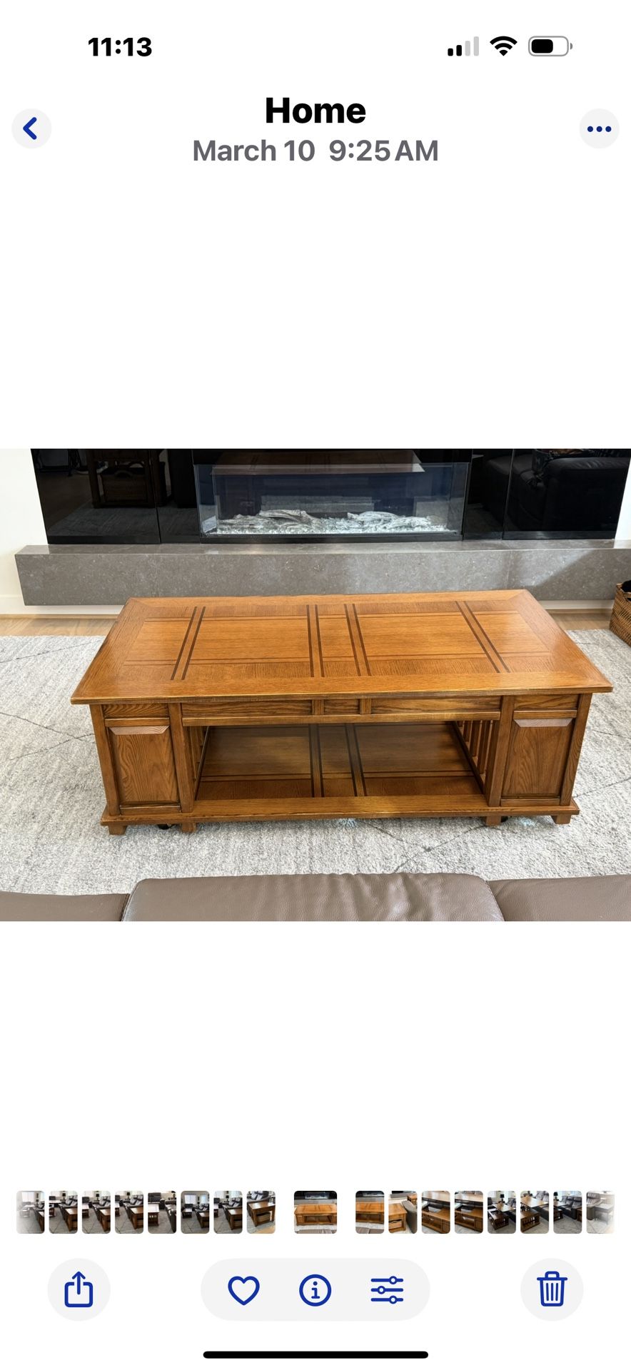 Lift Top Coffee Table w/casters & 2 End tables