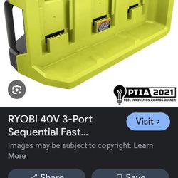 Ryobi 40 V  3 Port Fast Charger 