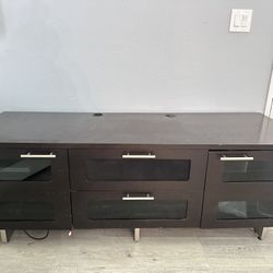 Brown Wood TV Stand 