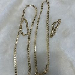 Necklace And Brazalete Gold Plated 14k $75
