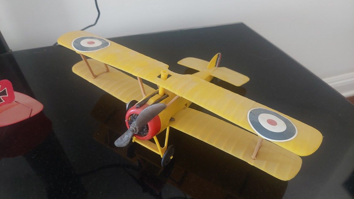Testors "U-FLY-EM" U-Control Sopwith Camel. Not RC model airplane.  .049 nitro engine. Sopwith  Camel engine  Engine cowl cracked. Never flown or run.