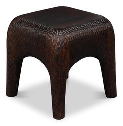 Molten Brown Carved Side Table