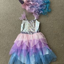 Unicorn Girls Costume Size 8