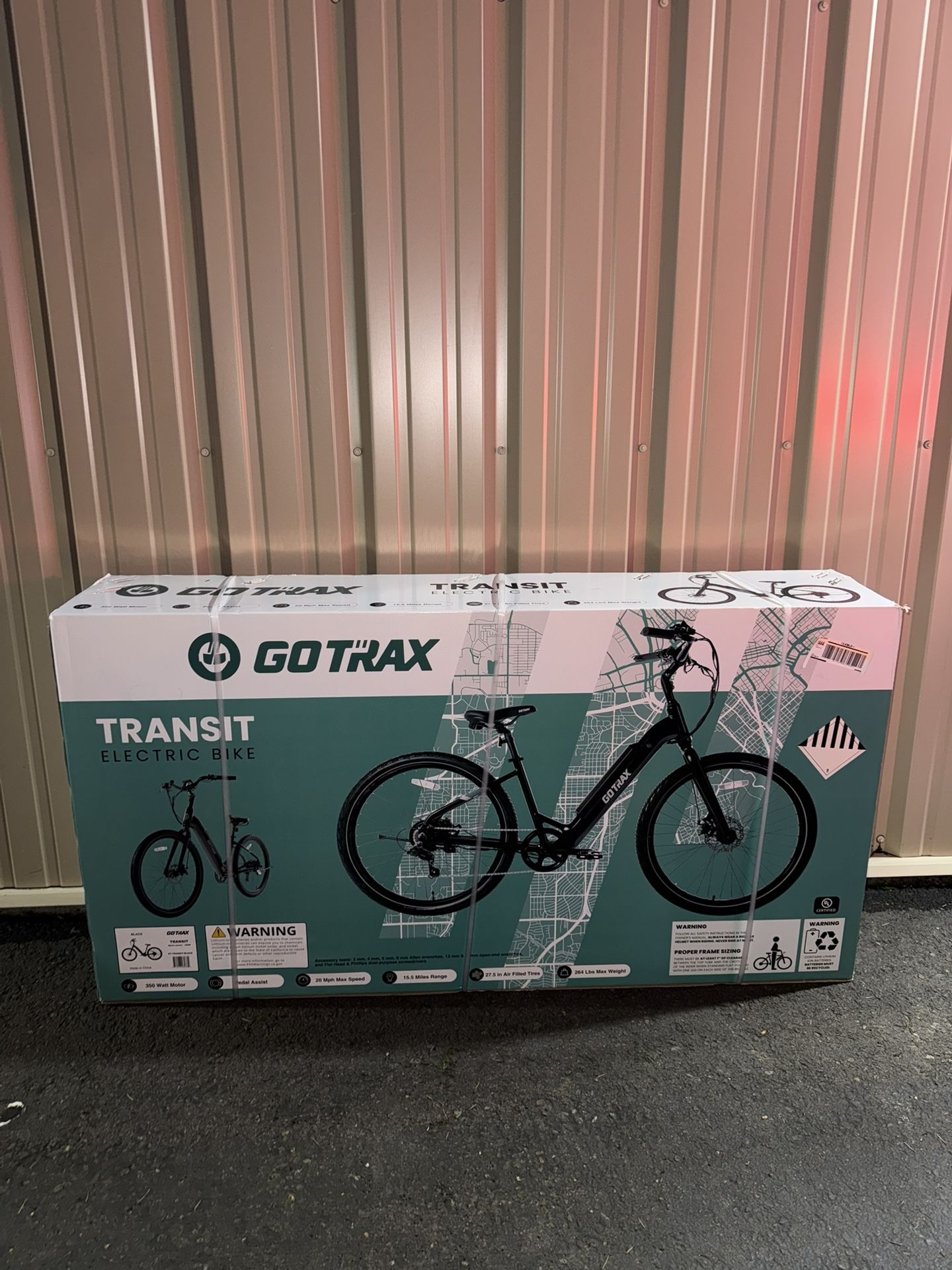 GOTRAX Adult Transit 27.5" Step Through Electric Hybrid Bike