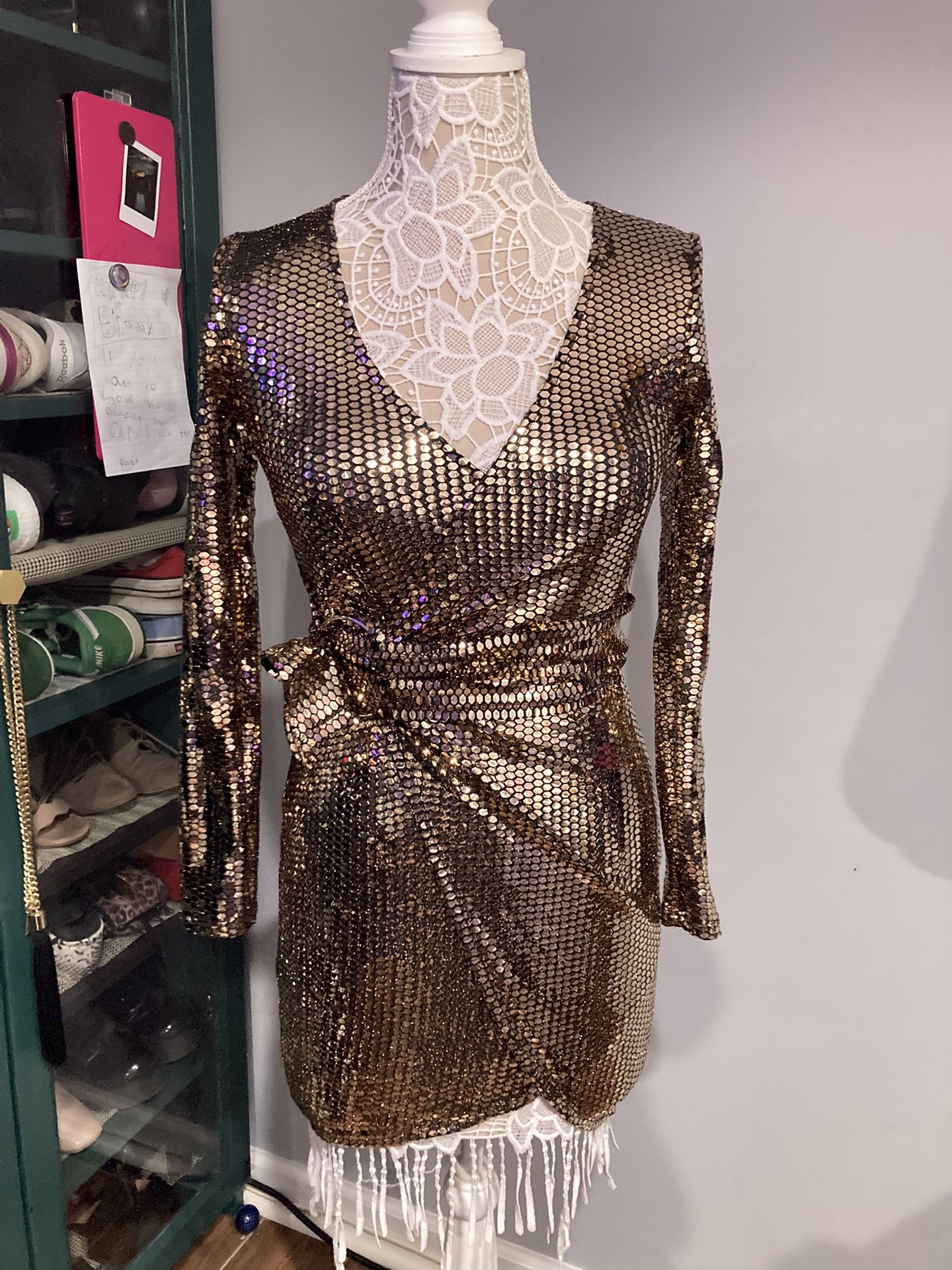 Gold New Years Dress From Fashion Nova