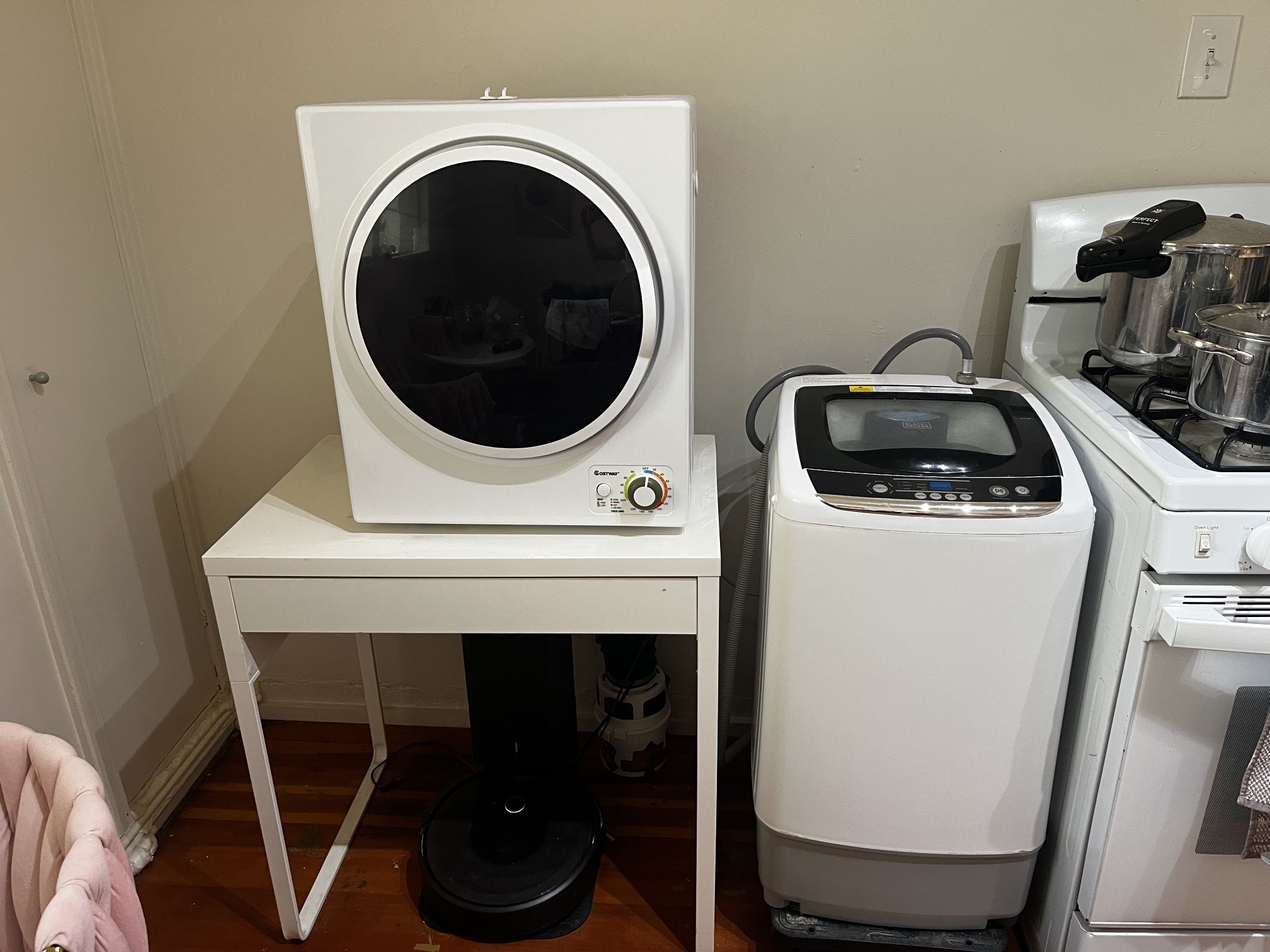 Black & Decker Automatic Washing Machine & Costway Compact Portable Dryer