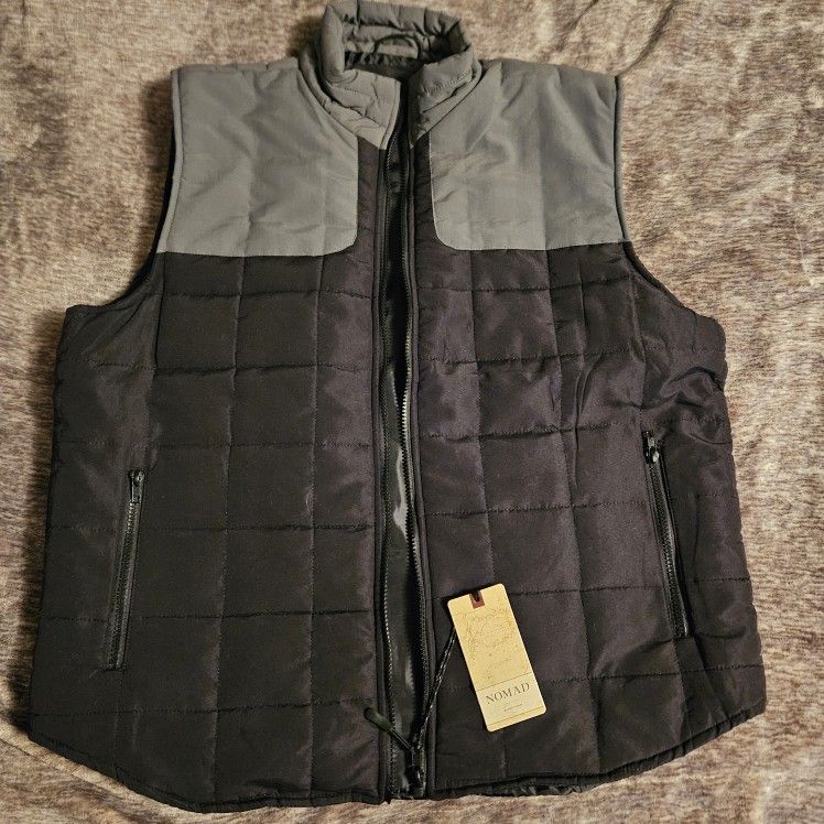 Insulated vest - large, black/charcoal, Nomad brand, brand new