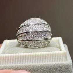 Wow 🤩 !! Aaa Grade CZ Ring Set In Solid 925 Sterling Silver !