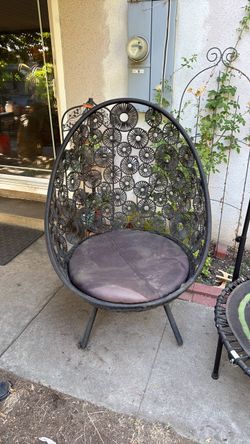 Black Rattan Chair